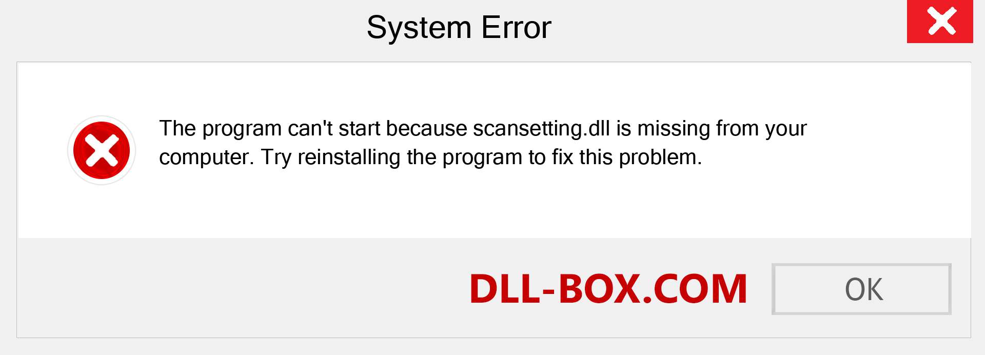  scansetting.dll file is missing?. Download for Windows 7, 8, 10 - Fix  scansetting dll Missing Error on Windows, photos, images